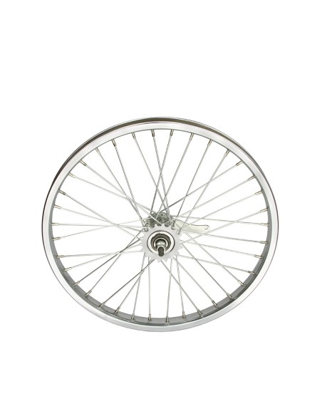 20 x 1.75 Steel Coaster Wheel 36 Spoke 12g UCP 3/8 Axle Single Wall Chrome.